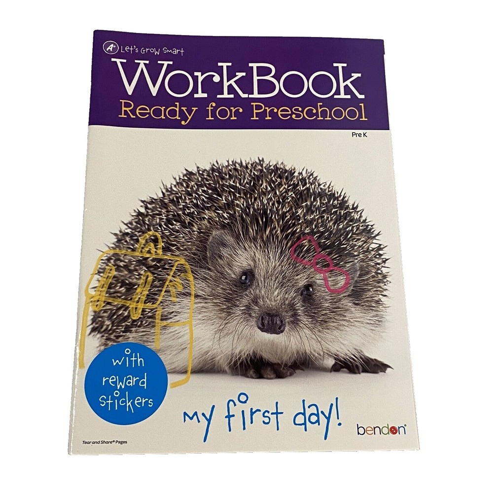 lets grow‎ smart work book ready for preschool pre K stickers bendon school
